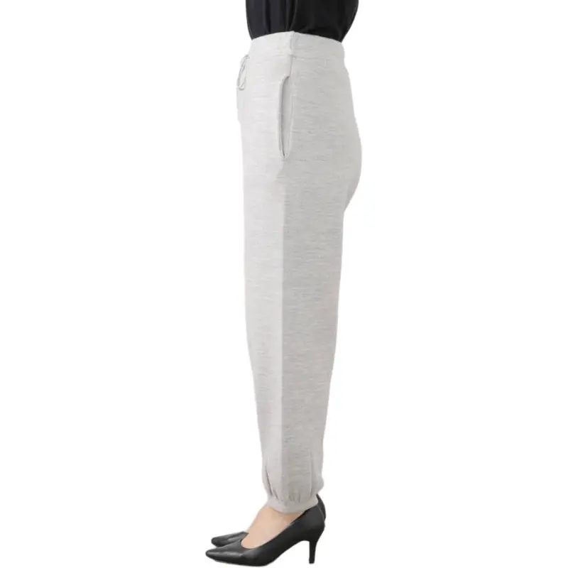 PLAGE Knitted Sports Pants Women's Gray-1