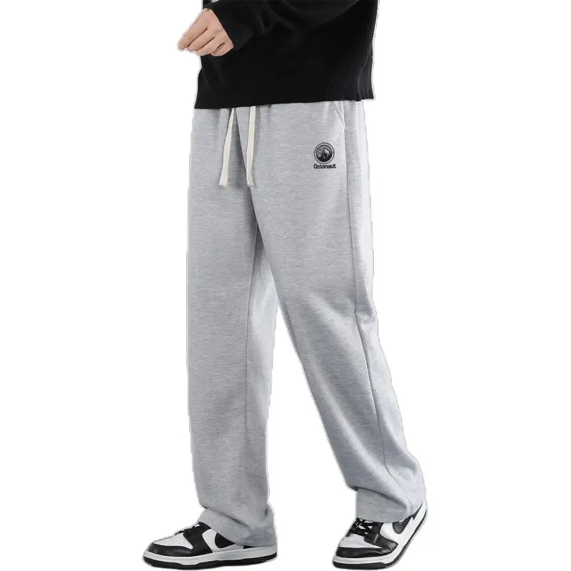 Small Columns Under The Sea Casual Pants Unisex Gray-5