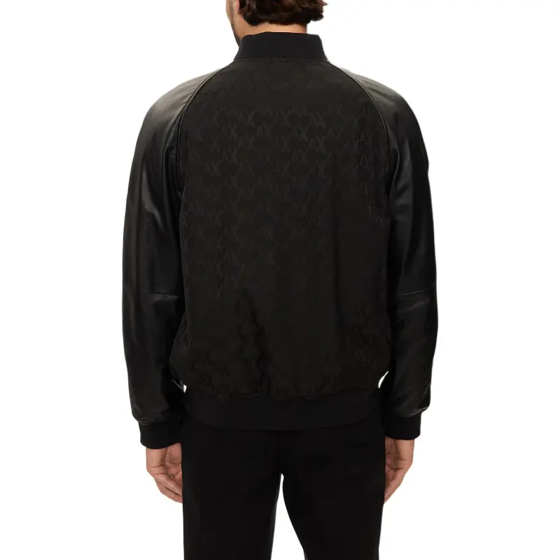 ARMANI EXCHANGEAE Leather Jacket Men's Black-1