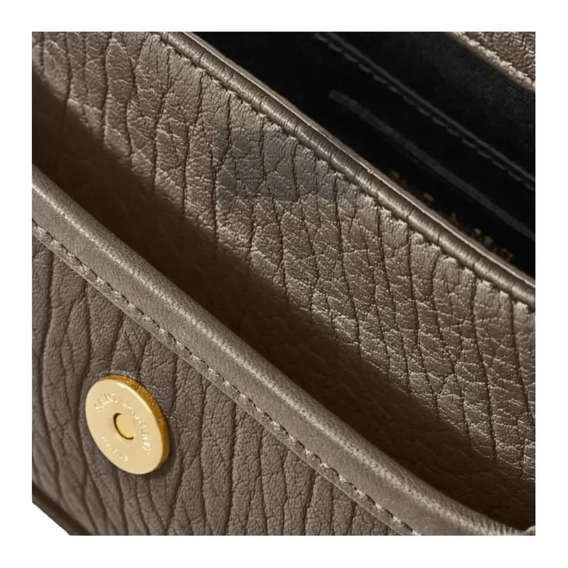 SAINT LAURENT Niki Sheepskin Crossbody Bag, Shoulder Bag Mini Women's Light Musk-4