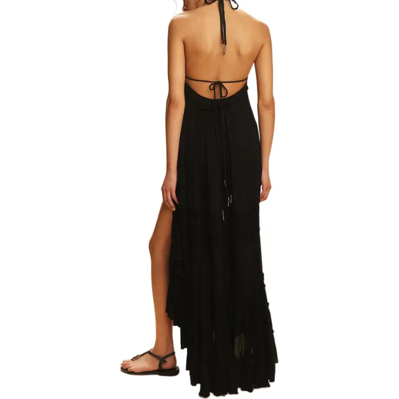 FREE PEOPLE Burst Of Bliss Maxi Slip Dress Women's BLACK/Black-1