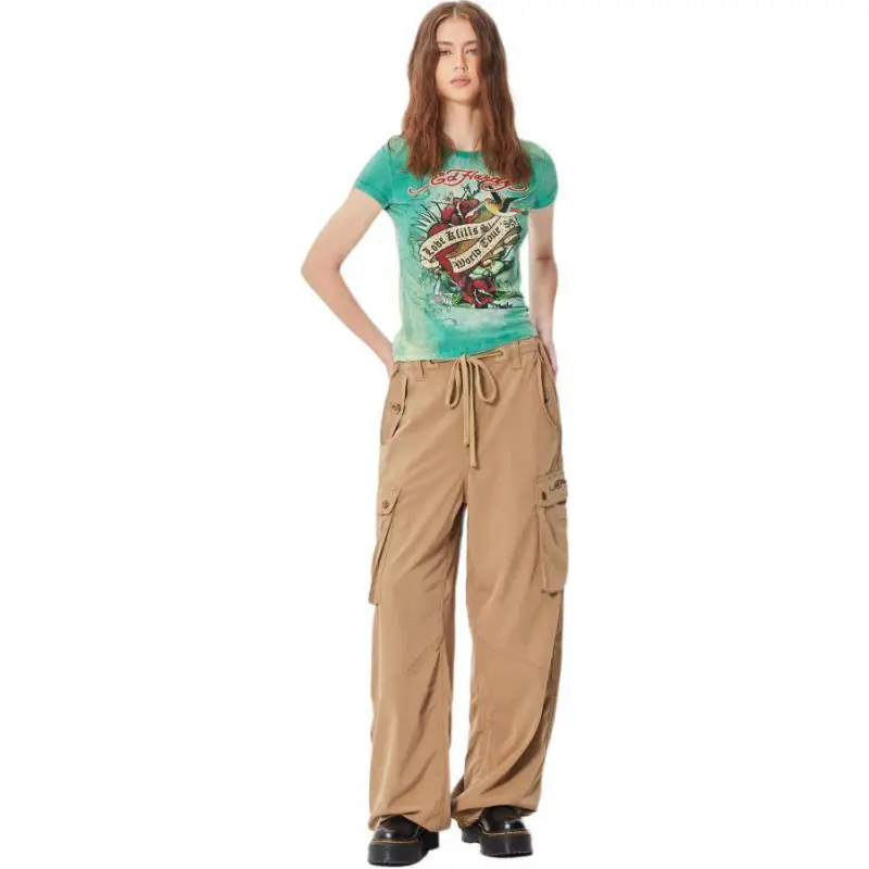 Ed Hardy T Shirt Women's Forest Dark Green-7