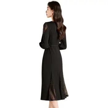 Mylan Spring, Fall Long Sleeved Dress Cinched Waist Women's Black Collection Brand, Get Activity Alerts In Real Time