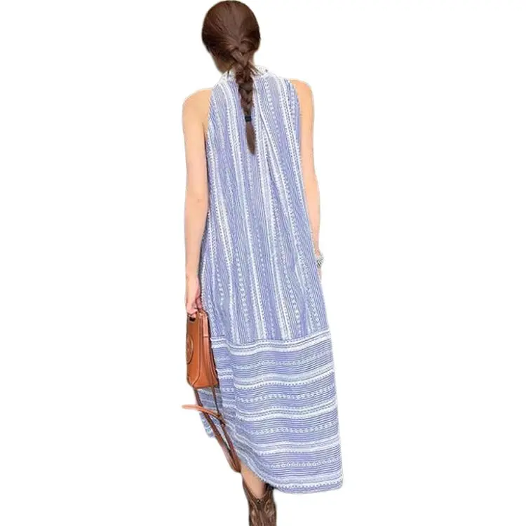 The Temptation Of The Muse Sleeveless Dress Women's Blue-0