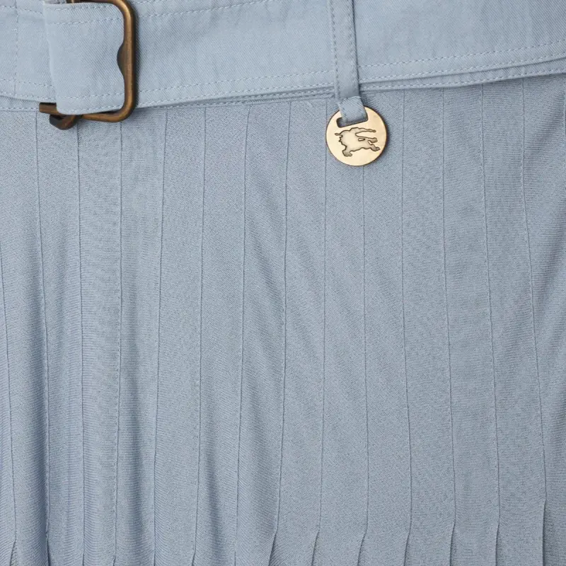 Burberry SS25 Knit Long Skirt Women's Light Blue-5