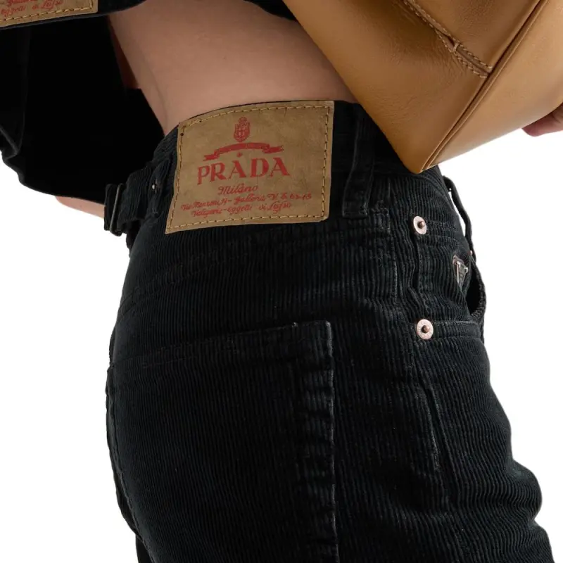 PRADA Logo patch Tapered Jeans-4