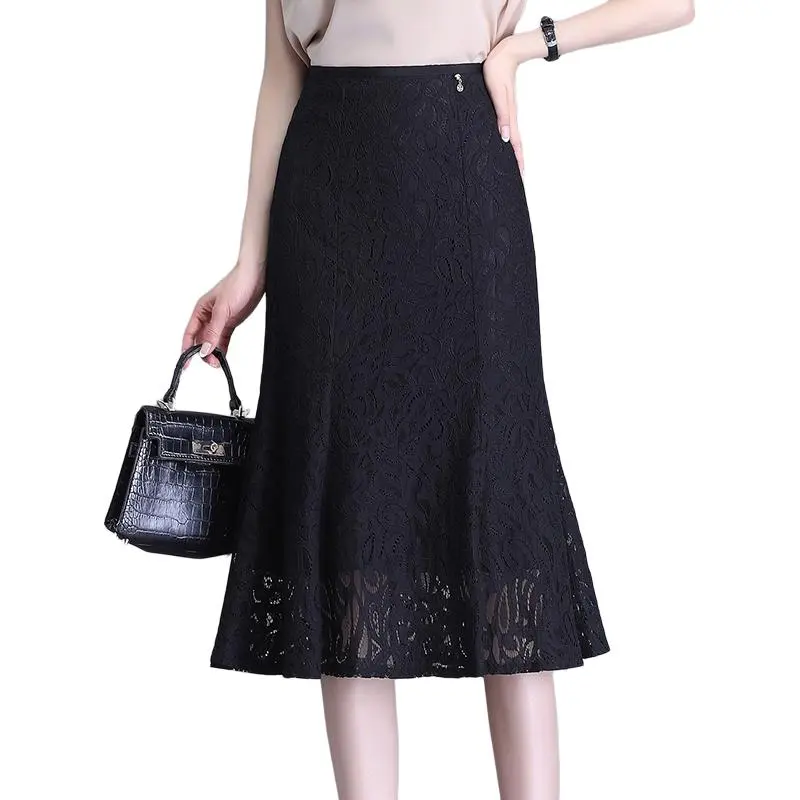 La Chapelle Casual Long Skirt Women's Black-2