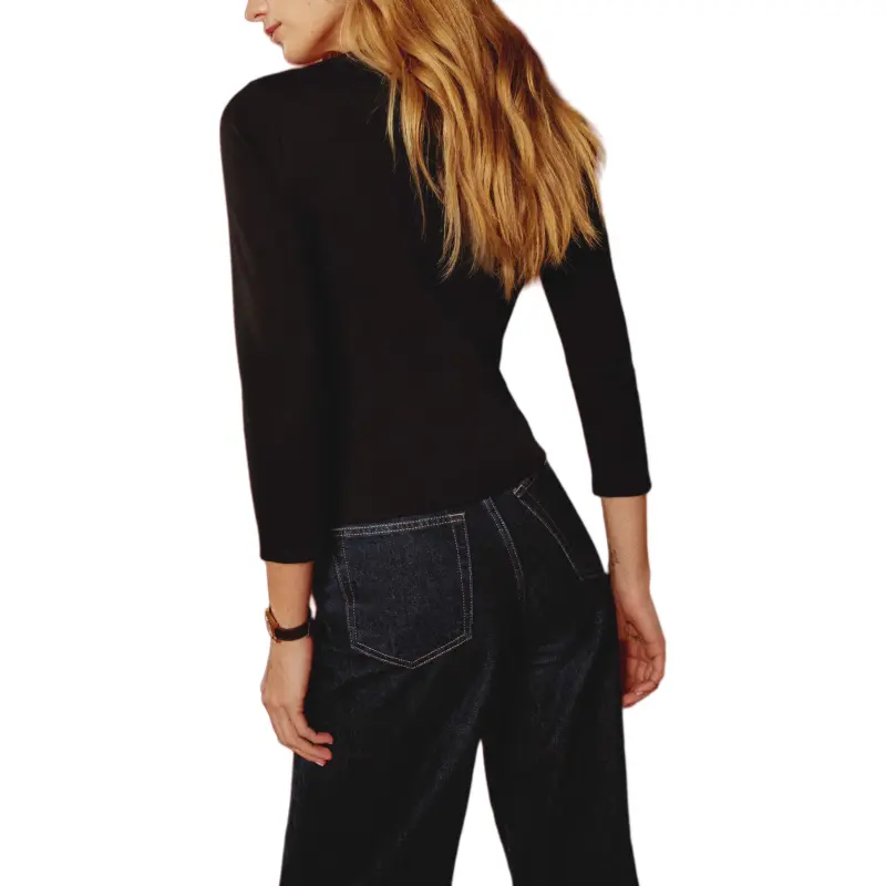 REFORMATION Owen Knit Top Knitwear Women's Black-1