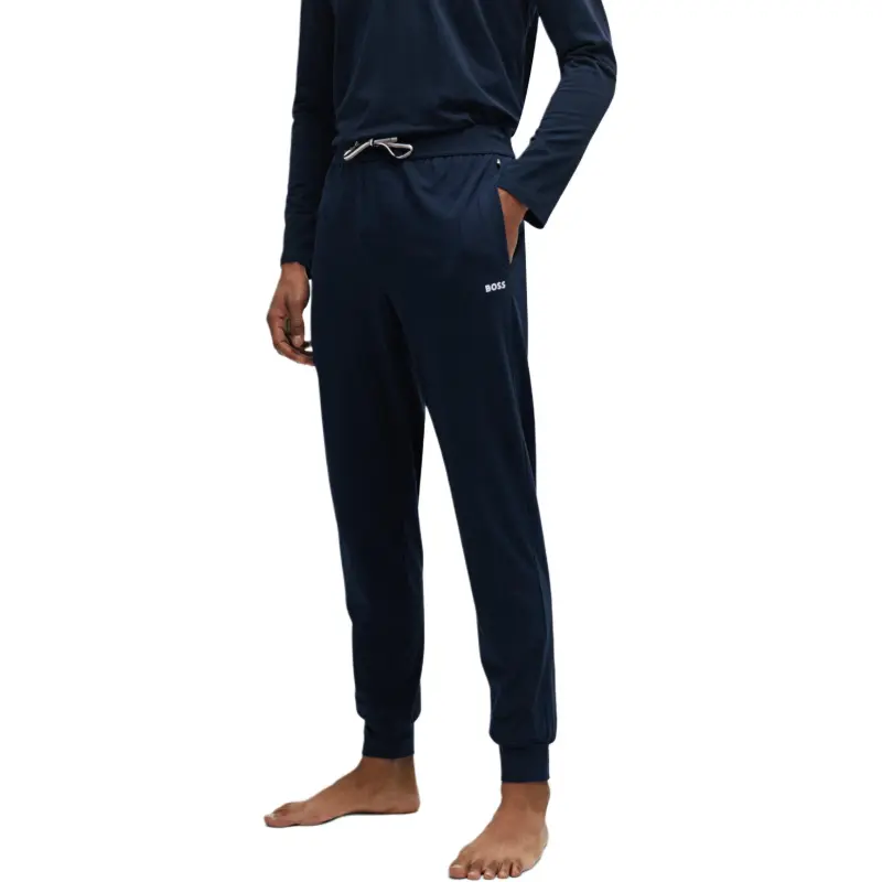HUGO BOSS FW24 Pajama Pants Men's Navy Blue-3