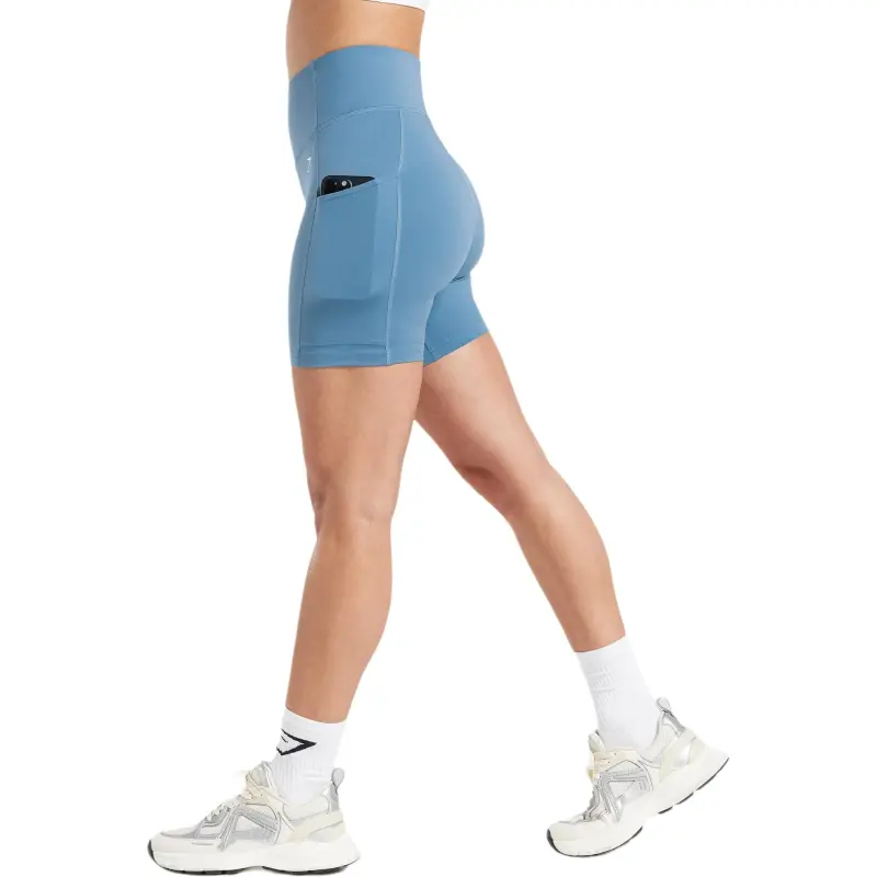GYMSHARK Yoga Shorts Women's Denim Blue-3