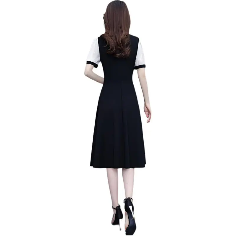 Flowers In Water Short Sleeved Dress Women's-1