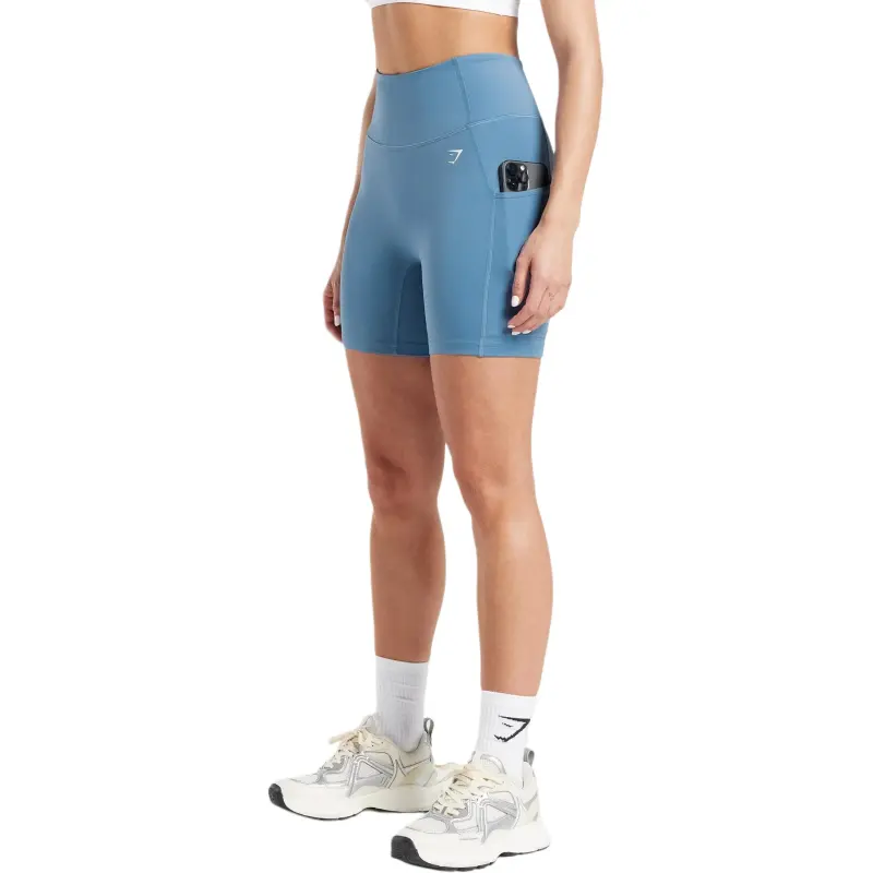 GYMSHARK Yoga Shorts Women's Denim Blue-2