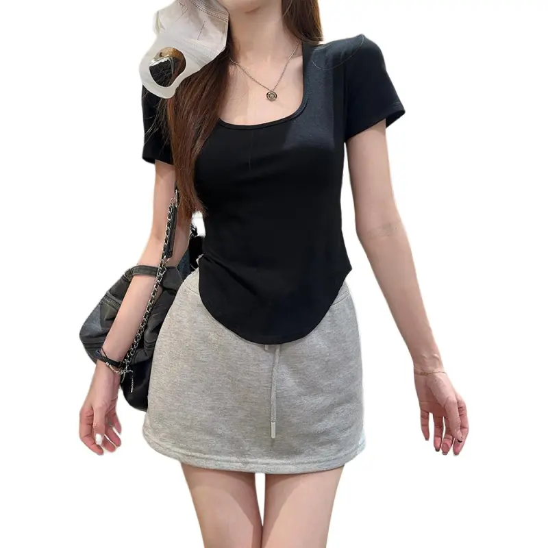 Mu Xiao Xin Set in Sleeve T Shirt Women's-12