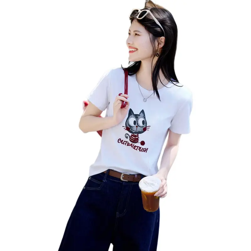 Still quiet T Shirts Women's White-1