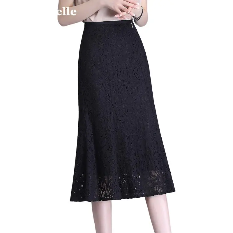 La Chapelle Casual Long Skirt Women's Black-3