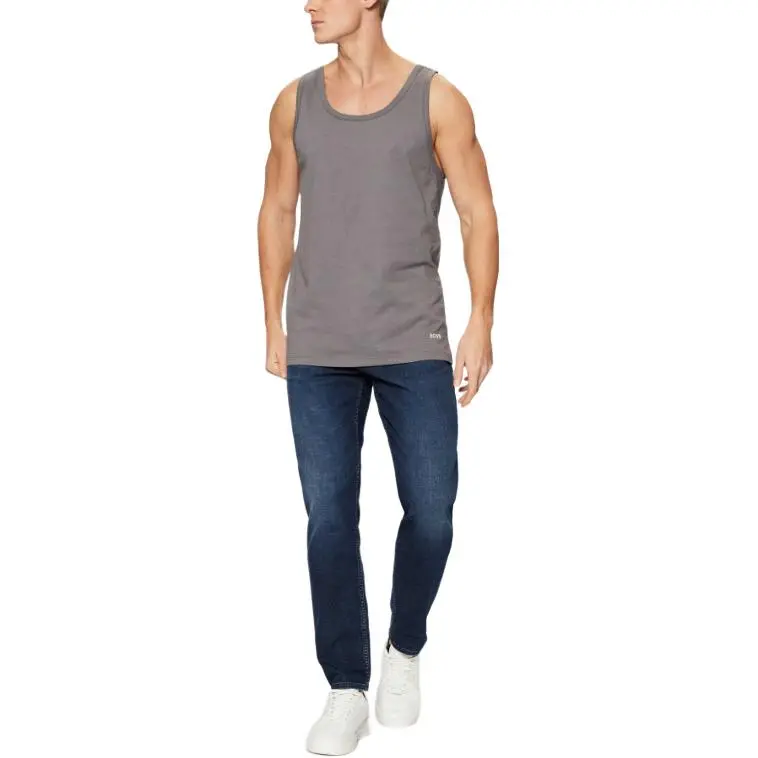HUGO BOSS FW24 Tank Top Men's 3 Pack Dark Blue+Gray+Black-4