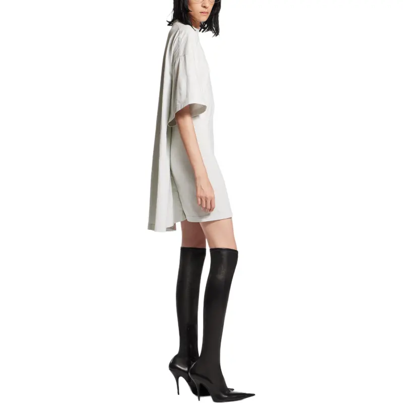 Balenciaga FW25 Short Sleeved Dress Regular Fit Women's White-4