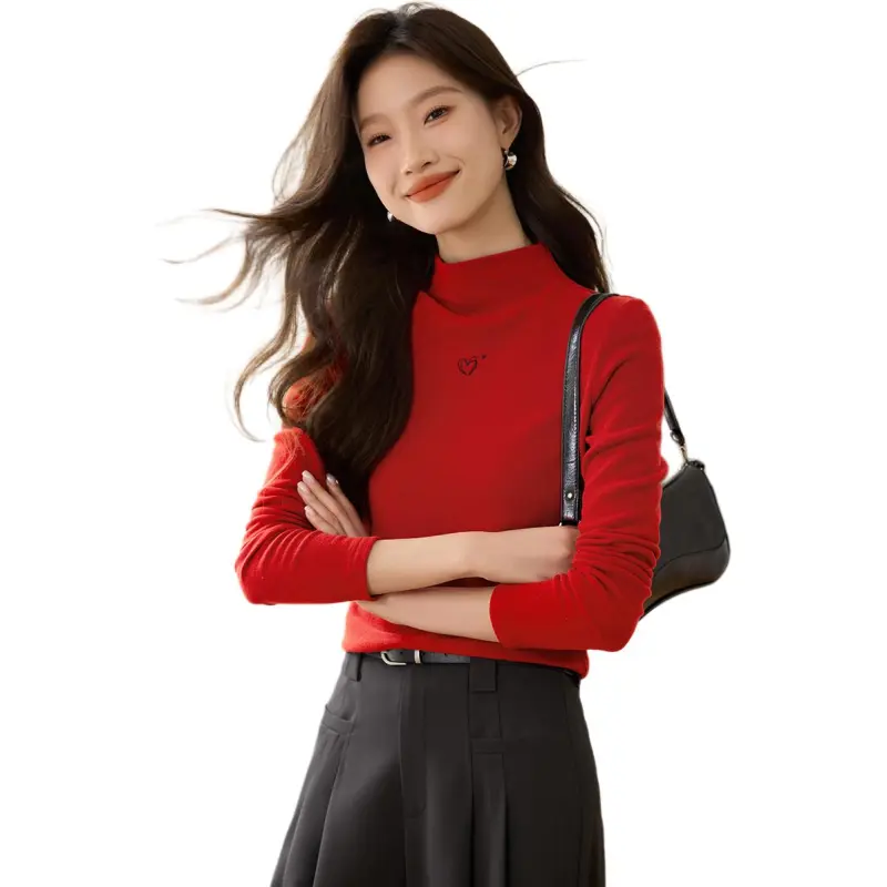 Mo Han Yi Mei Knitwear Women's Cherry Red-4