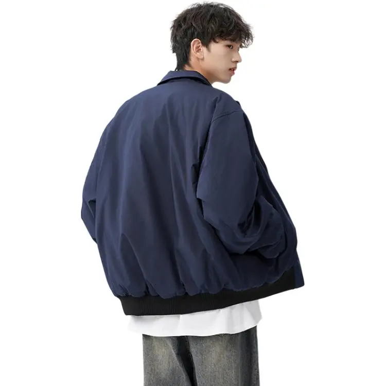 TESTUNG Jackets & Coats Unisex Navy Blue Classic Tone-1
