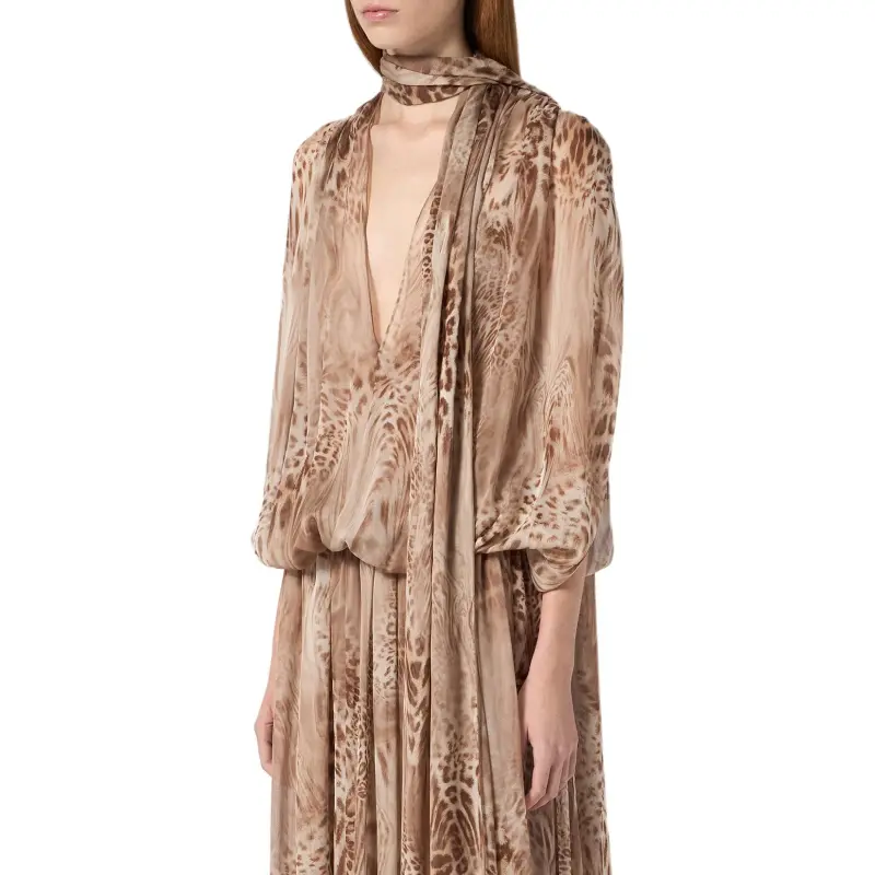Blumarine Printed Chiffon Dress-4