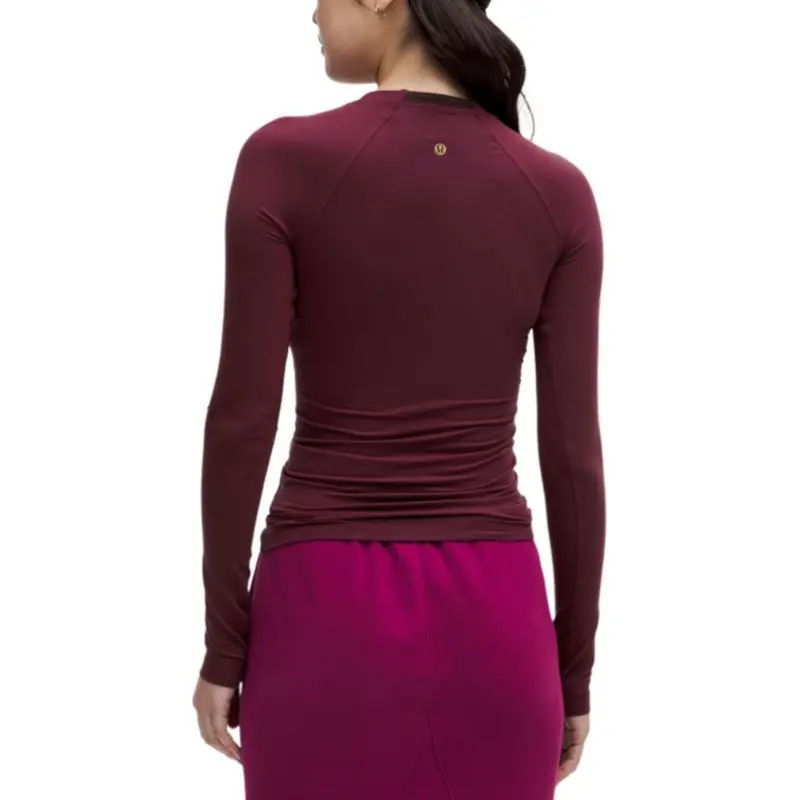 Lululemon Long Sleeve T Shirt Women's Dark Red-1