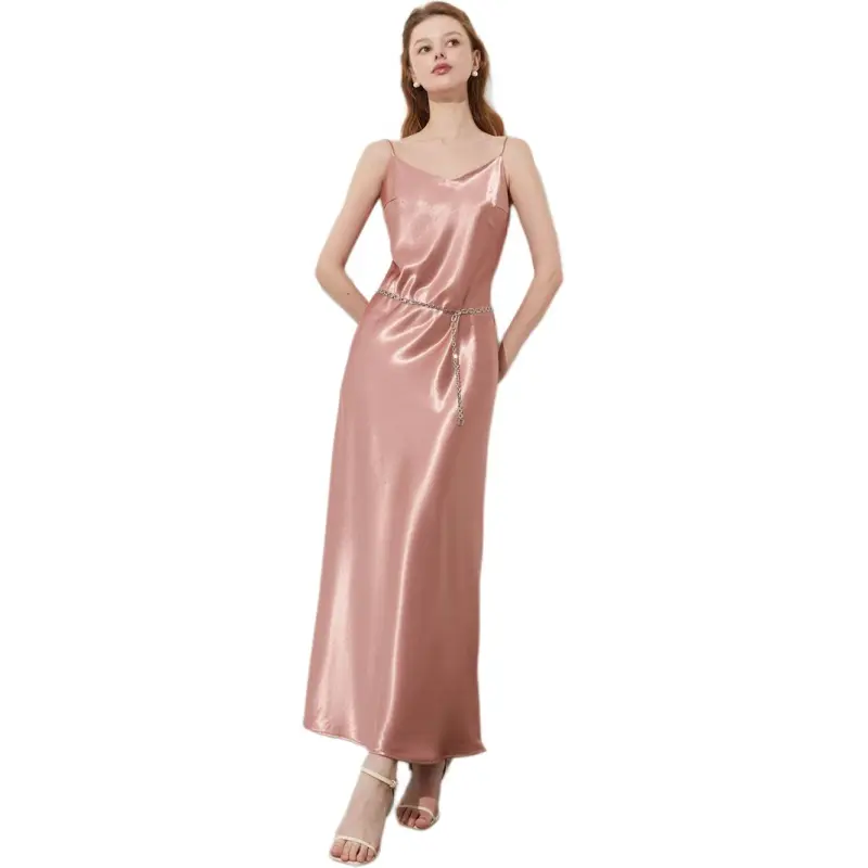 DPLAY Slip Dresses Women's Gray Orange Pink-1