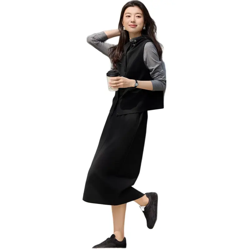 XWI Two Piece Skirt Sets Women's Black-5