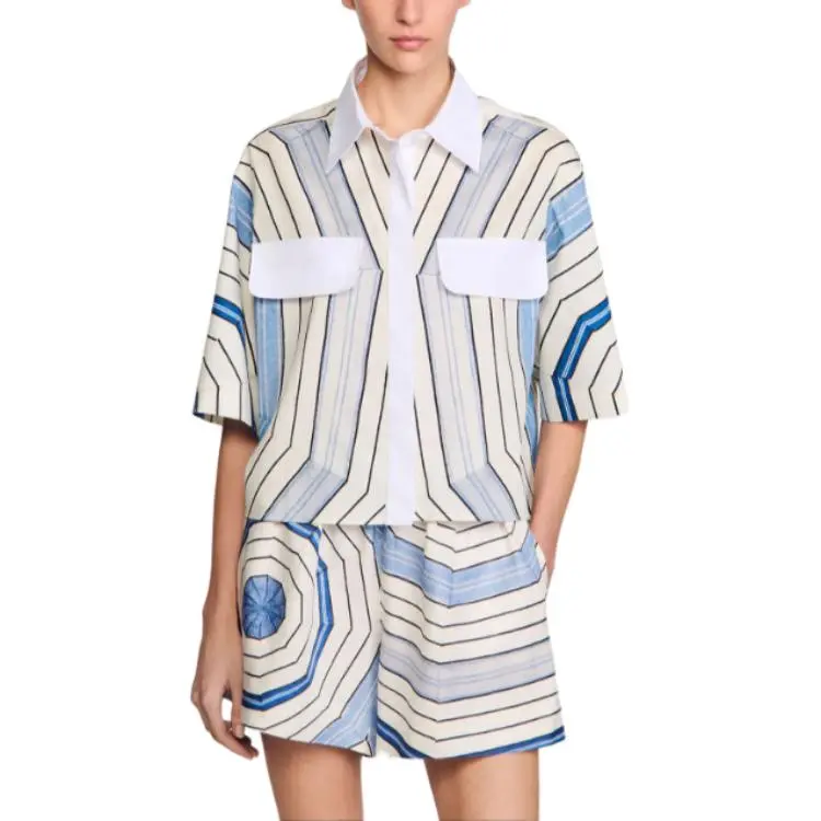 Sandro X Louise Bourgeois Striped Shirt-1