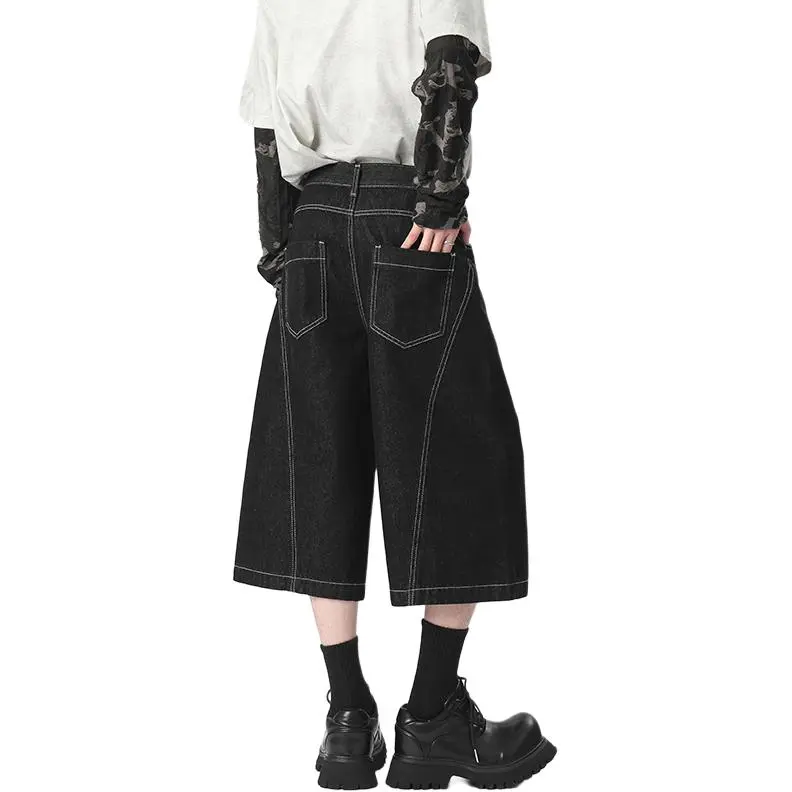 Universal Templates Denim Shorts Unisex Original Denim Black-1