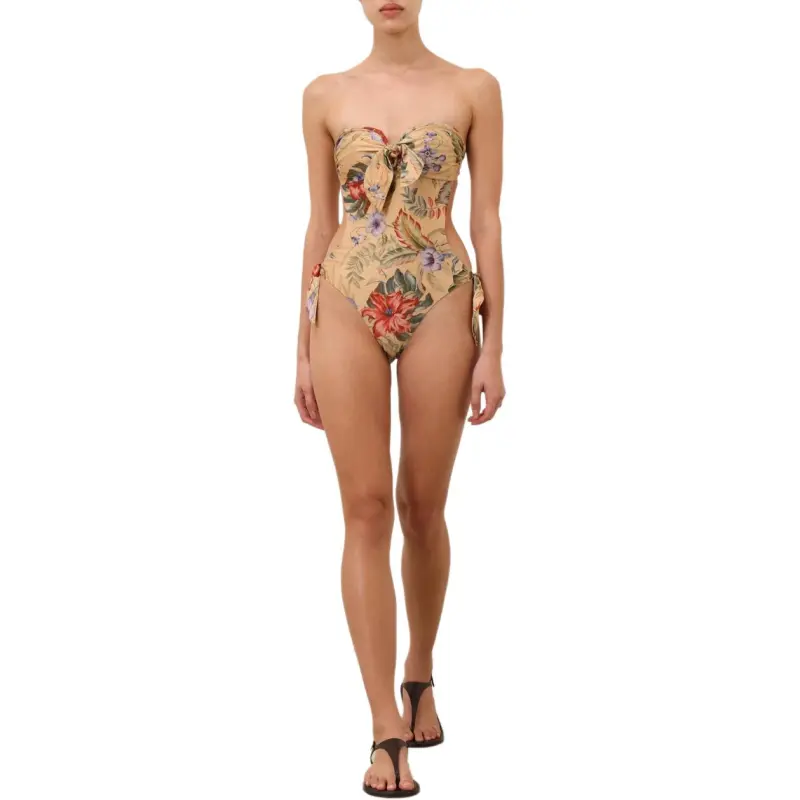 Zimmermann SS25 One piece Swimsuit Women's Tan-2