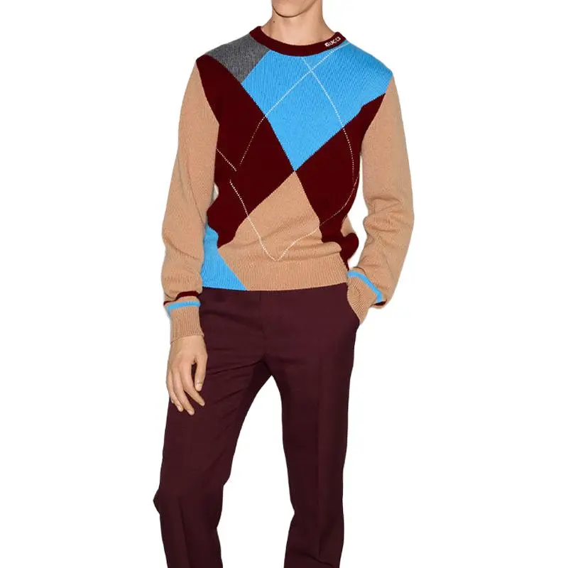 GUCCI SS25 Cashmere Sweater Men's Multicolor-1