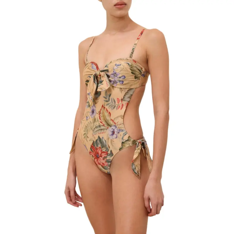 Zimmermann SS25 One piece Swimsuit Women's Tan-1