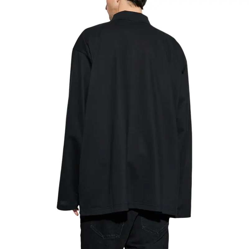 Balenciaga Collared Long Sleeve Polo Shirt-2