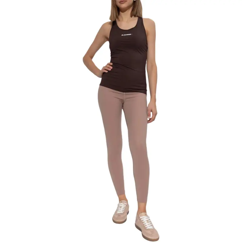 JIL SANDER + Logo Printed Technicalb Tank Top-1