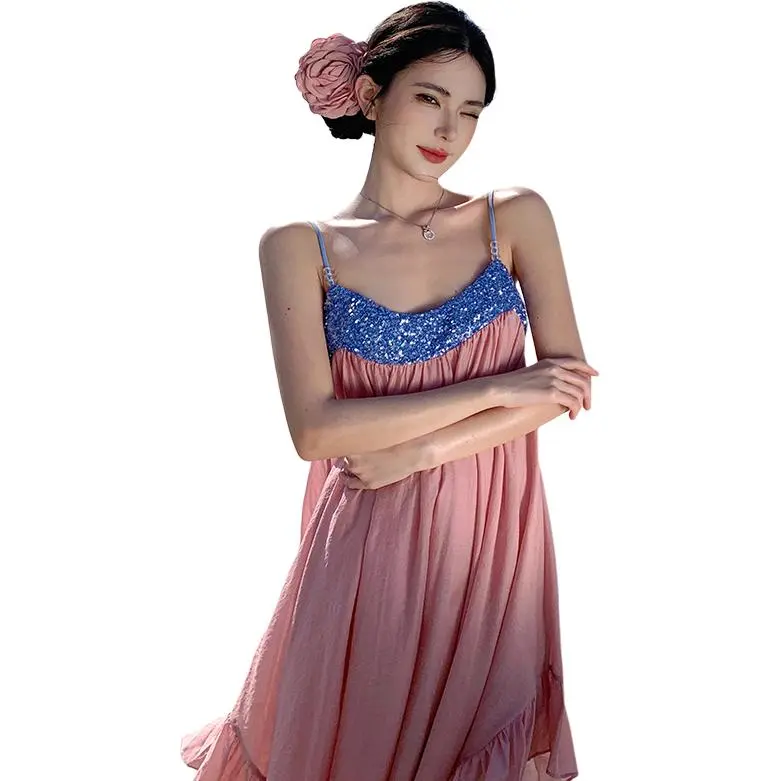 Dior Beauty Slip Dresses Women's Pink-4