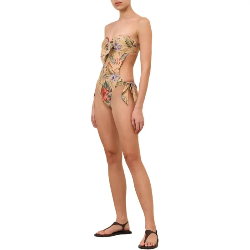 Zimmermann SS25 One piece Swimsuit Women's Tan-4