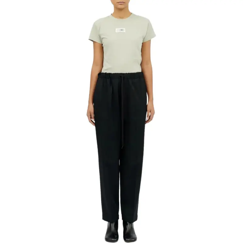 MM6 Maison Margiela Drawstring Tailoring Wool Trousers-1