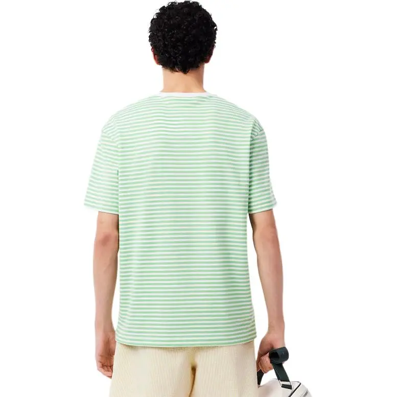 LACOSTE Striped Cotton T shirt-2