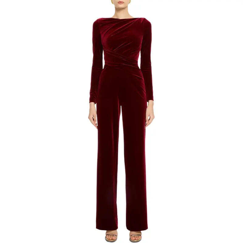 Talbot Runhof Gathered Jumpsuit-1