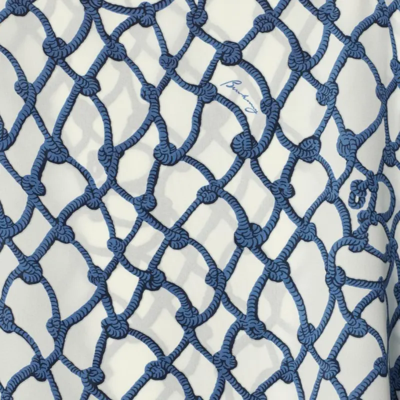 Burberry SS25 Casual Long Skirt Women's Blue White-4