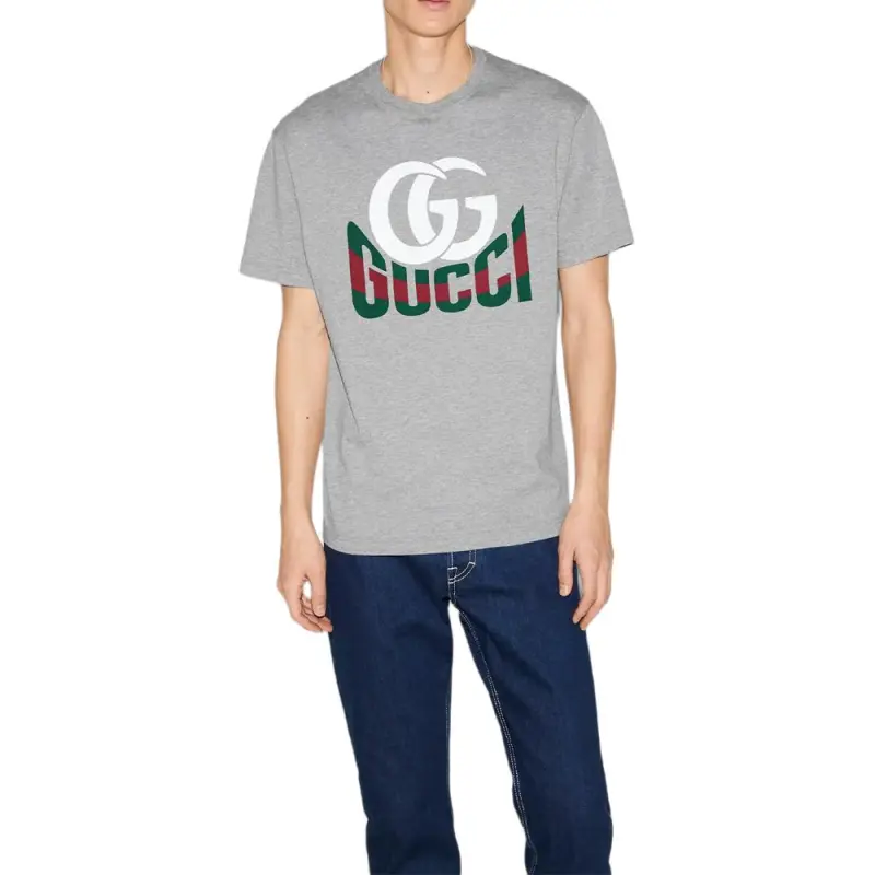 GUCCI Logo Printed Crewneck T Shirt-2