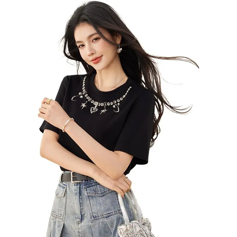 La Chapelle Regular T Shirt Women's Black-1