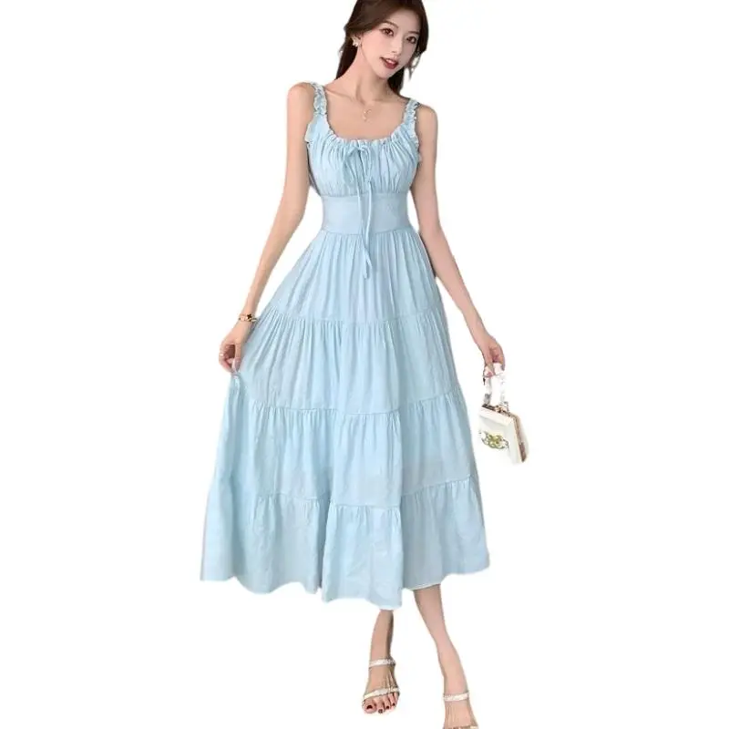 KAISER Slip Dresses Women's Blue-3
