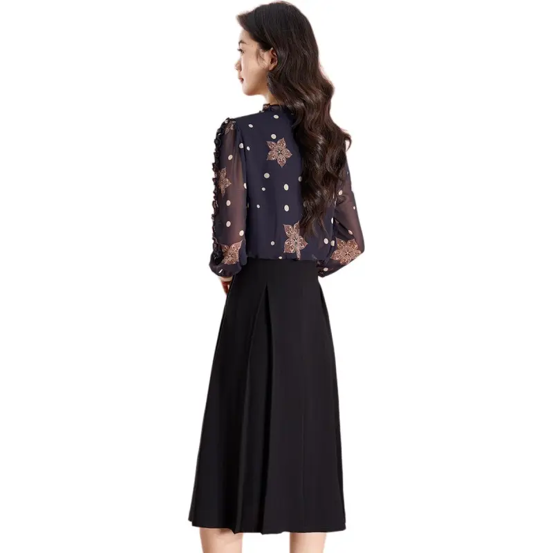 Mylan Long Sleeved Dress Cinched Waist Women's-1