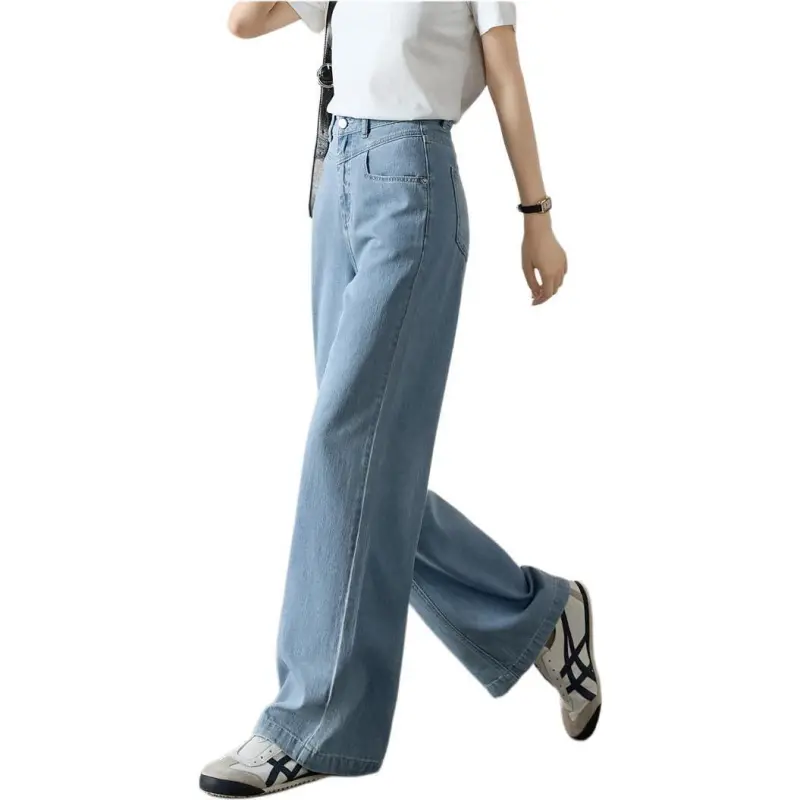 Mo Han Yi Mei Jeans Women's Light Blue-1