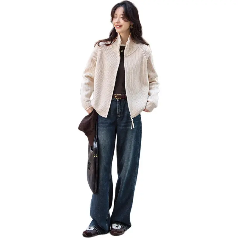 Mo Han Yi Mei Knitwear Women's Ecru-4