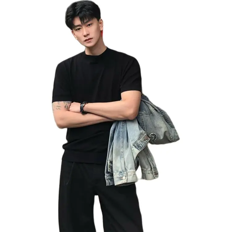 TESTUNG Minimalist Style Basic T Shirt Unisex-1