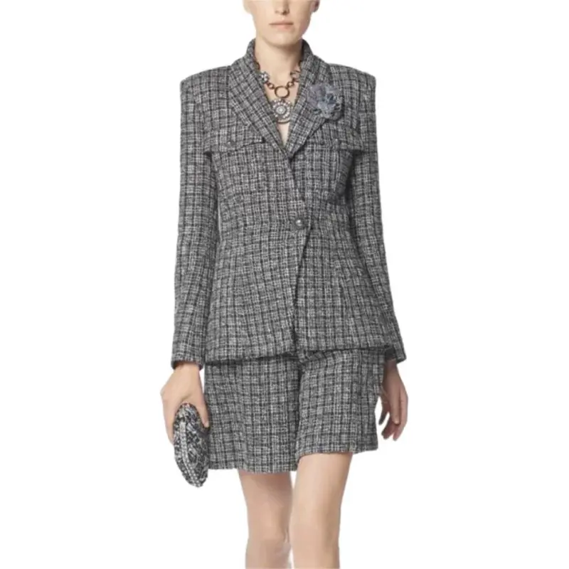 CHANEL 19P Jackets & Coats Women's Gray Black-1
