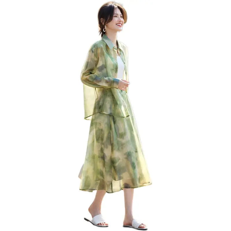 XWI Skirt Set Women's Blended Green-2