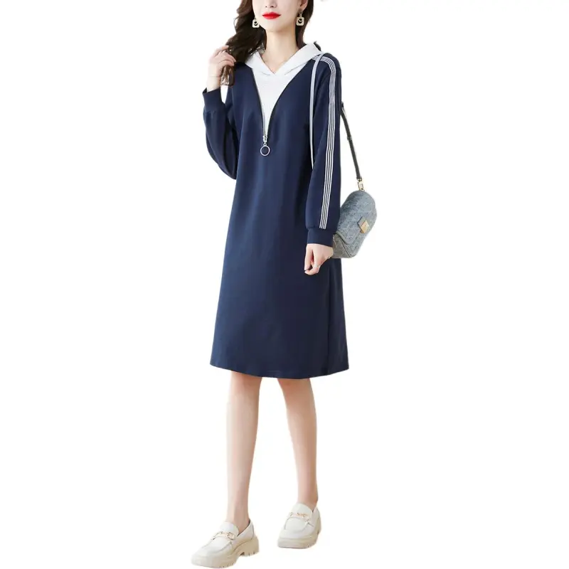 XWI Long Sleeved Dresses Women's Royal Blue-4